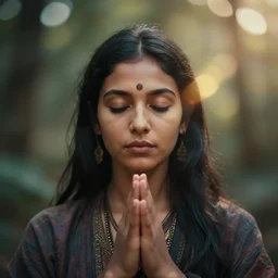 symmetrical portrait of the goddess of spirituality, kundalini awakening, digital art, cinematic lighting, ray tracing, octane render, long lens, shallow depth of field, bokeh, anamorphic lens flare, 8 k, hyper detailed, 3 5 mm film grain