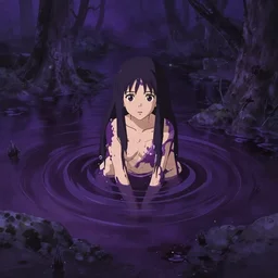 dark purple swamp, makoto shinkai