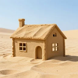 big house made of sand