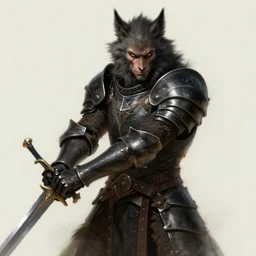 portrait, werewolf man, wearing a dark armor, wielding sword, rpg game, main character, detailed, digital painting, artstation, sharp focus, illustration, artgerm, tomasz alen kopera, peter mohrbacher, donato giancola, joseph christian leyendecker, wlop, frank frazetta