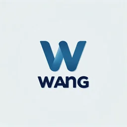 minimalist trendy imagotype logotype design for plastic bag factory called wang that represents technology and creativity, 3 d vector, fresh cool colors, trending on behance