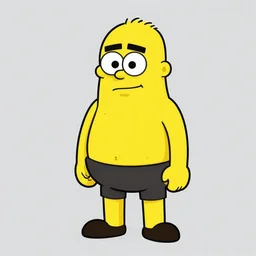 cartoon of a yellow man