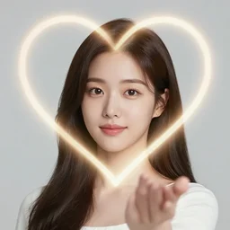 portrait of jeon so min, falling in love, glowing with heart aura. sharp focus, cinematic pose, cinematic lighting, unreal engine render. art by josan gonzales and moebius and deathburger.
