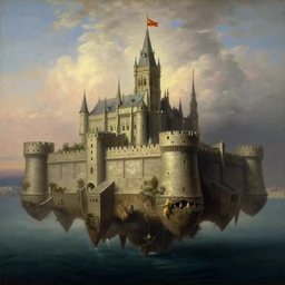 floating fortress background, highly detailed painting by gaston bussiere, craig mullins, j. c. leyendecker 8 k