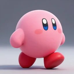 photo of kirby from nintendo in casual clothes, pink kirby walking, kirby walking down the street in casual clothes, he looks cool wearing a dope top hat, portra 800