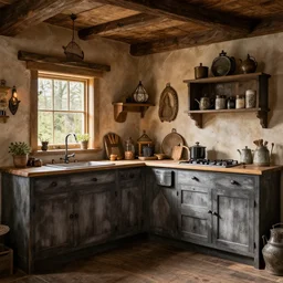 a cottage witch's kitchen