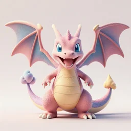 a cute dragon pokemon:: by guillermo del toro and Martine Johanna and Simon Stålenhag and Chie Yoshii frank Lloyd Wright:: dynamic, particulate, pastel colors, intricate, elegant, highly detailed, centered, artstation, smooth, sharp focus, octane render, 3d