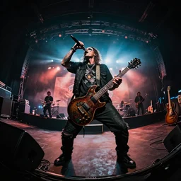 a photo of a Chief Keef concert in hell, fisheye, 4k, hd, photorealistic