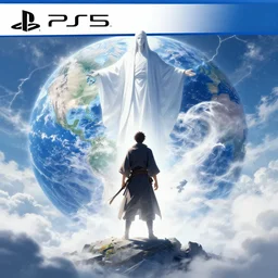 a man seeking god on earth futurism. okami 2 on playstation 5 poster