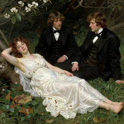 john william godward, sir lawrence almda tadema, herbert james draper. beauty reclining outside. 1 8 9 9. trending on artstation
