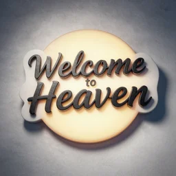 welcome to heaven sign octane render 8 k uhd