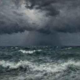 storm on the sea, by leonid afremov.