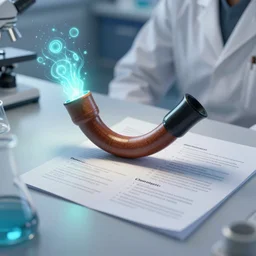 scientific photos of a magic pipe on a table researcher notes tags digital painting trending on artstation by wlop octane render