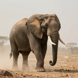 dust in the air as an elephant, digital art, digital art