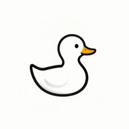 a duck logo is shown on a white background, a minimalist painting by jacob duck, behance contest winner, international typographic style, behance hd, logo, flickr