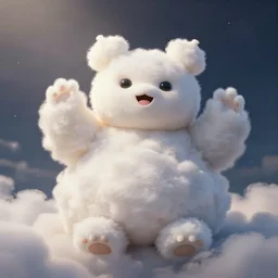 fluffy clouds looking like stay puft marshmellow man
