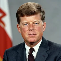 portrait of john f kennedy, 7 5 years old. photo with 1 5 mm lens, 1 9 9 2, dignifying
