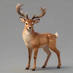 beautiful digital matte painting of an anthro furry deer character, trending on FurAffinity
