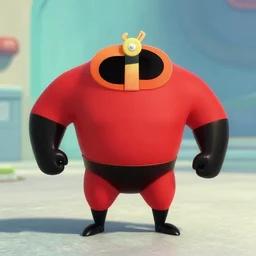 syndrome from the incredibles in a rankin - bass animated movie