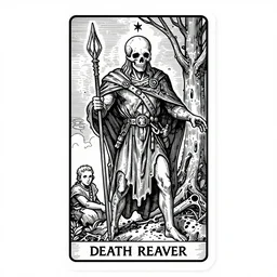death reaver portrait tarot card, intricate engraving artwork by dan hillier, zbigniew bielak, zdizslaw beksinski, very coherent artwork, dramatic, melancholic, vibrant backlit, octane render, unreal engine, 8 k, high contrast