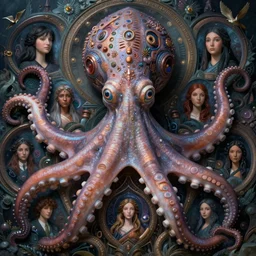 symmetry! a detailed close up portrait of the goddess yemoja using symbiotic octopus technology, unreal engine, fantasy art by greg rutkowski, loish, rhads, ferdinand knab, makoto shinkai and lois van baarle, ilya kuvshinov, rossdraws, tom bagshaw, caustic lighting, detailed and intricate environment