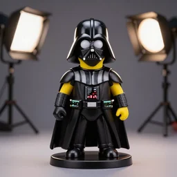 8k photography of a mini Darth Vader miniature in the style of Homer Simpson, photo studio, professional lighting, artstation trend, HDR