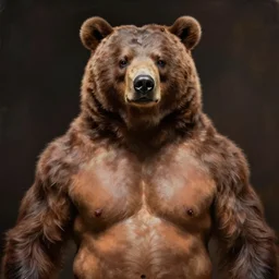 portrait of a alien wrestler bear by Pearl Frush