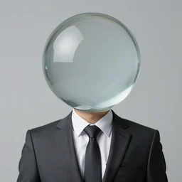 A Man in suit, glass ball in place of head, by Stanley Artgerm Lau, WLOP, Rossdraws, James Jean, Andrei Riabovitchev, Marc Simonetti, Yoshitaka Amano, ArtStation, CGSociety,