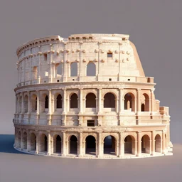 3d render of Ancient Rome, vaporwave,
