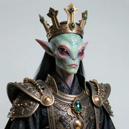 a portrait of a human alien hybrid king, 8 k resolution