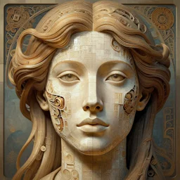 artificial intelligence face being built piece by piece, almost done, fibonacci, intricate, highly detailed, digital painting, artstation, concept art, smooth, sharp focus, illustration, unreal engine 5, 8 k, art by artgerm and greg rutkowski and alphonse mucha