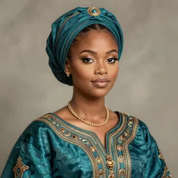 portrait zendaya nigerian princess, teal cloth, intricate, elegant, highly detailed, digital painting, artstation, concept art, smooth, sharp focus, illustration, orientalism, edwin long, theodore ralli, aleksi briclot, rutkowski, bouguereau