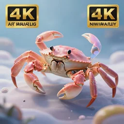 a crab wearing the drip, by noah bradley, photorealistic, dynamic lighting, beautiful, trending on artstation, dream, 4 k, award winning, lovely pastel colors, ethereal