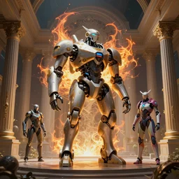 Futuristic amazing still life composition beautiful and magical. By Frank Lloyd Wright, concept art, inrincate, sharp focus, digital painting, unreal engine, cgsociety, neoclassical, mech, robot, fractal flame, cinematic, overwatch skin, highly detailded