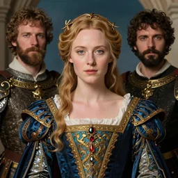 portrait of beautiful young tilda swinton in saint george and the dragon. digital art by eugene de blaas, ross tran, and nasreddine dinet, vibrant color scheme, intricately detailed, in the style of romanticism, cinematic, artstation, greg rutkowski