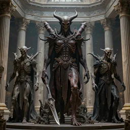 evil souls being mass produced, detailed, intricate, advanced, fantastic reality, neoclassic, 8 k resolution