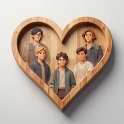 realistic wooden heart design, character sheet, Greg Rutkowski, Zabrocki, Karlkka, Jayison Devadas, Phuoc Quan, trending on Artstation, 8K, ultra wide angle, zenith view, pincushion lens effect