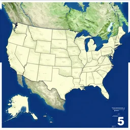 a map of the usa without the state of florida.