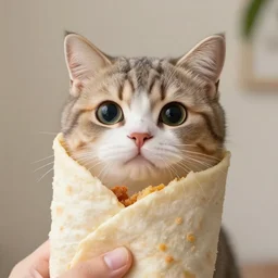 very very very cute cat burrito cute detailed