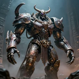still frame from'gods vs celestials'movie, ancient mythological godkiller construct by titan, doomkiller epic mechanical demon boss by wayne barlowe