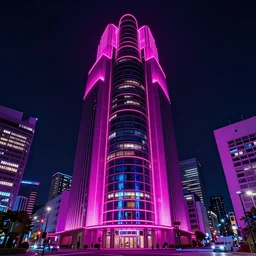 architecture by cesar pelli, cosmic neon noir tokyo vaporwave, archdaily, wallpaper, highly detailed, trending on artstation.