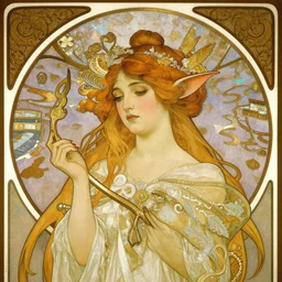 an elf princess by Alphonse Mucha