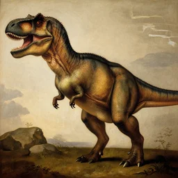portrait of an anthropomorphic tyrannosaurus rex, sandro bottecelli, 1 5 0 0