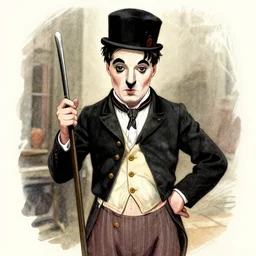 franklin booth illustration of charlie chaplin
