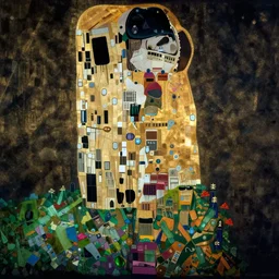 district land in style of dark souls by Gustav Klimt