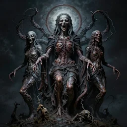 the transcendent beings embodying fundamental fear, studio light, photorealistic, detailed photography, divinity, awful, religious art, cosmic horror
