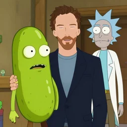 benedict cumberbatch as a pickle, rick and morty, high quality