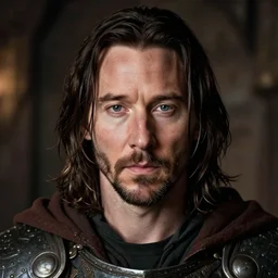 keanu reeves as a realistic dnd knight in a fantasy tavern, closeup portrait, by donato giancola and greg rutkowski, symmetry!!, realistic face
