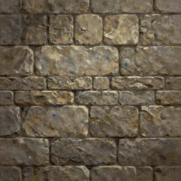 stylized handpainted medieval seamless texture of a stone wall by michael vicente, orb, oilpainting, blizzard studio, substance painter, substance designer, unreal engine