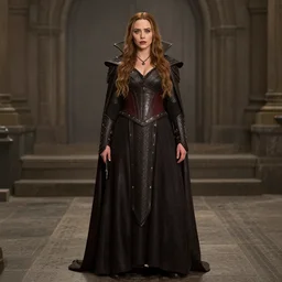 full body photograph of elizabeth olsen as a vampire warrior. extremely detailed. dslr. 8 5 mm.